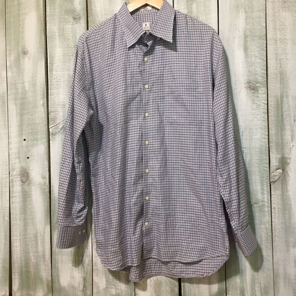 Peter Millar Shirt Mens Large Summer Comfort Performance Button Down Plaid